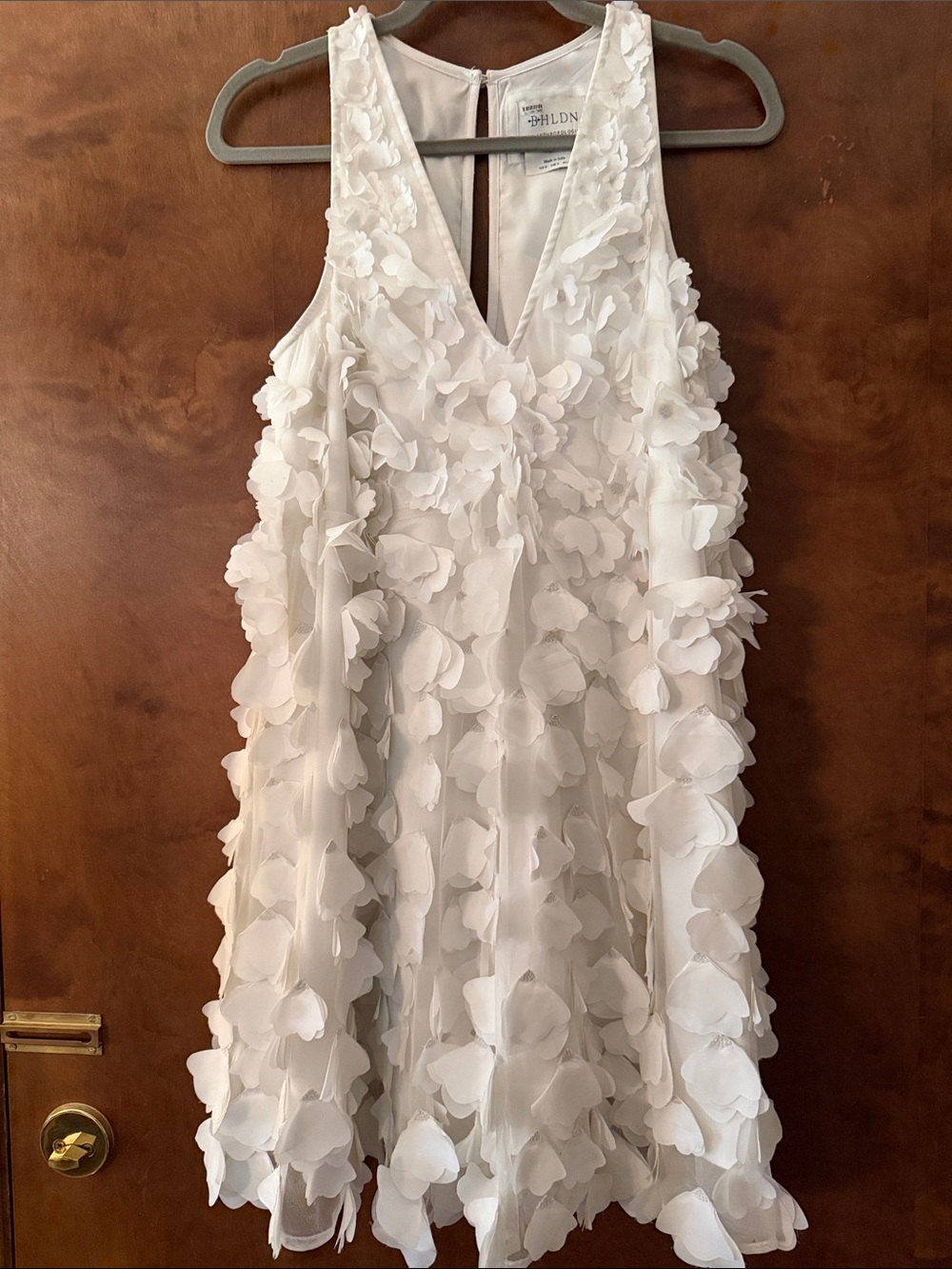 BHLDN Floral Appliqué Mini Dress